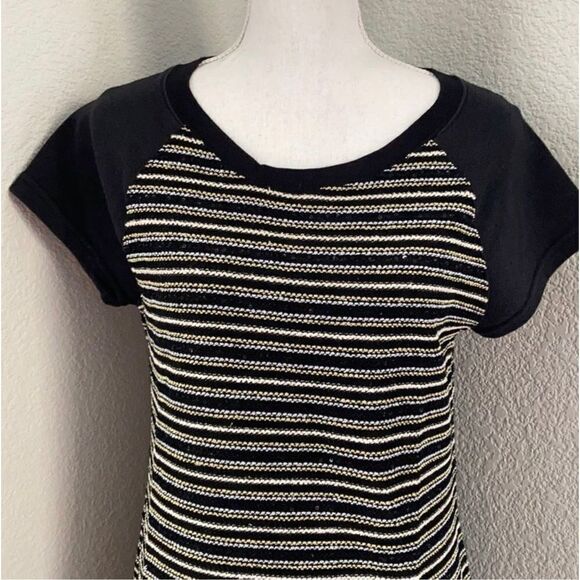 Anthropologie Sanctuary Metallic Gold & Silver Sequin Tweed Dress Size Medium - Picture 10 of 10